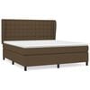 vidaXL Rams&auml;ng med madrass m&ouml;rkbrun 160x200 cm tyg