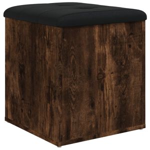 vidaXL F&ouml;rvaringsb&auml;nk r&ouml;kf&auml;rgad ek 42x42x45 cm konstruerat tr&auml;