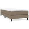 vidaXL Rams&auml;ng med madrass taupe 80x200 cm tyg