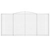 vidaXL Gabioner bågformade 6 st 400x30x180/200 cm galvaniserat järn