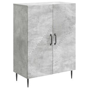 vidaXL Sideboard Betonggr&aring; 66 x 34,5 x 89,5 cm Konstruerat tr&auml;