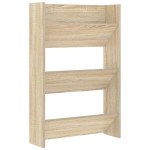 vidaXL V&auml;ggmonterat skost&auml;ll sonoma-ek 60x18x90 cm konstruerat tr&auml;