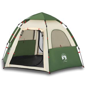 vidaXL Campingt&auml;lt 4 personer gr&ouml;n snabbrest