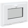 vidaXL K&auml;llarf&ouml;nster inre f&auml;rg vit RISOR 55 x 45 cm PVC och klart glas
