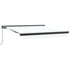 vidaXL Utdragbar markis Vit 350 x 250 cm Canvas och Aluminium