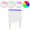 vidaXL S&auml;nggavel LED hvid 90x5x118/128 cm konstl&auml;der