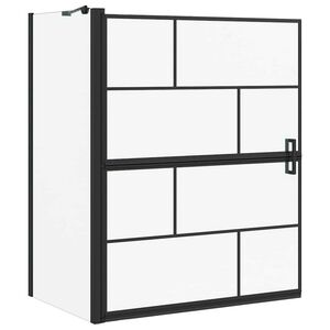 vidaXL Duschsk&auml;rm f&ouml;r Bad Svart och Transparent 116 x 68 x 128 cm