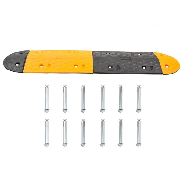 vidaXL Farthinder gul och svart 420x32,5x4 cm gummi