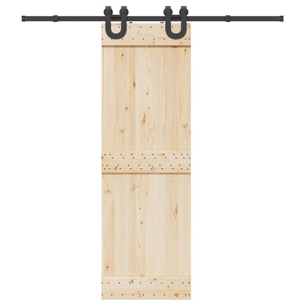 vidaXL Skjutd&ouml;rrsbeslag 200 cm st&aring;l svart