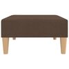 vidaXL Bäddsoffa 2-sits med fotpall brun tyg