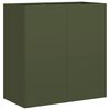 vidaXL Planteringsk&auml;rl olivgr&ouml;n 80x40x80 cm kallvalsat st&aring;l