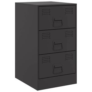 vidaXL S&auml;ngsk&aring;p svart 34,5x39x62 cm st&aring;l