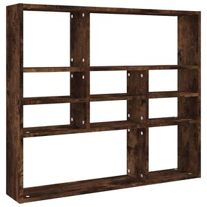 vidaXL V&auml;gghylla r&ouml;kf&auml;rgad ek 90x16x78 cm konstruerat tr&auml;