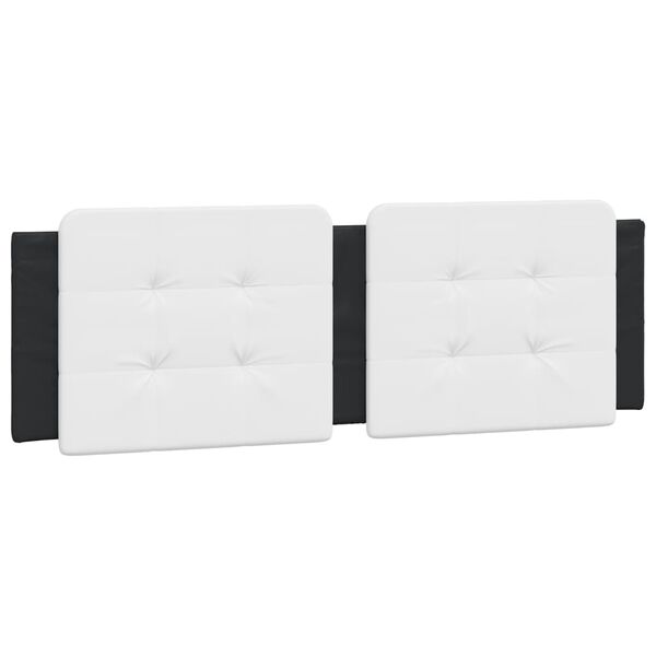 vidaXL Headboard Cushion "Zadar" White and Black 160 cm Faux Leather