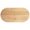 vidaXL Bordsskiva 100x50x2 cm massiv ek oval