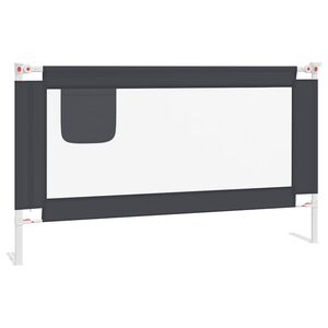 vidaXL S&auml;ngskena f&ouml;r barn m&ouml;rkgr&aring; 140x25 cm tyg