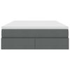 vidaXL F&ouml;rvaringss&auml;ng med madrass M&ouml;rkgr&aring; 140 x 200 cm Polyester