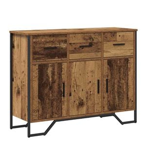 vidaXL Sideboard med l&aring;da Gammalt tr&auml; 97 x 32,5 x 74,5 cm