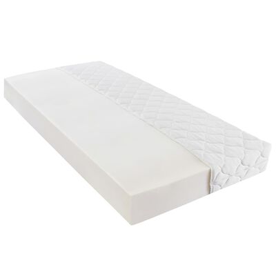 vidaXL Säng med madrass svart sammet 90x200 cm