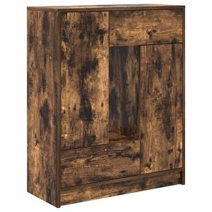 vidaXL Sk&auml;nk med l&aring;dor och d&ouml;rrar r&ouml;kt ek 73x31x90 cm