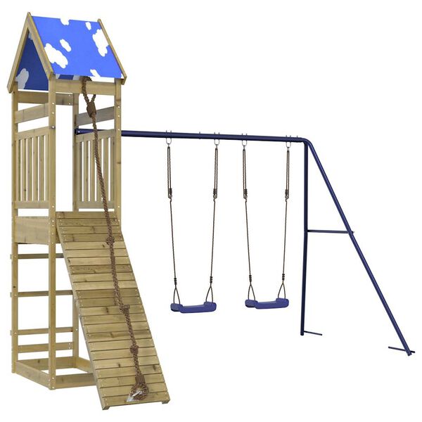 vidaXL Lekplats impregnerad furu