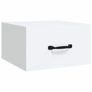 vidaXL V&auml;ggmonterat s&auml;ngbord vit 35x35x20 cm