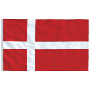 vidaXL Danmarks flagga 90x150 cm