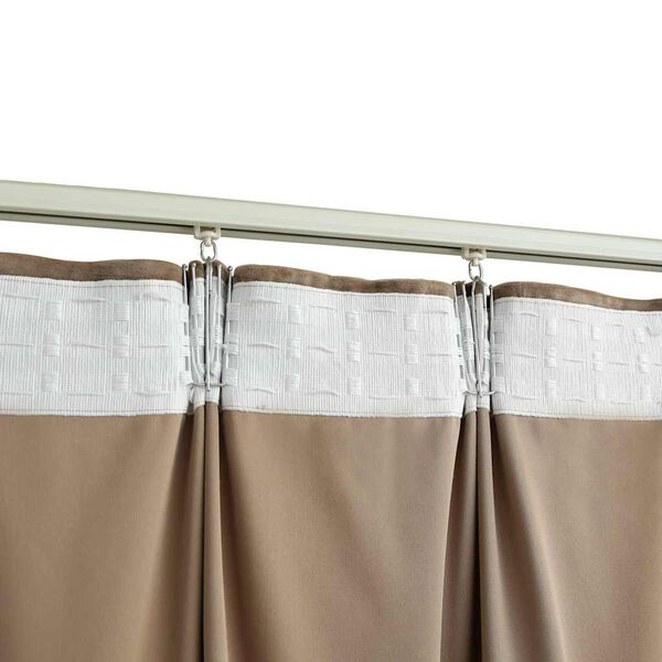 vidaXL M&ouml;rkl&auml;ggningsgardiner 2 st m. krokar sammet beige 140x175 cm