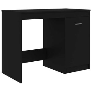 vidaXL Skrivbord svart 100x50x76 cm konstruerat tr&auml;