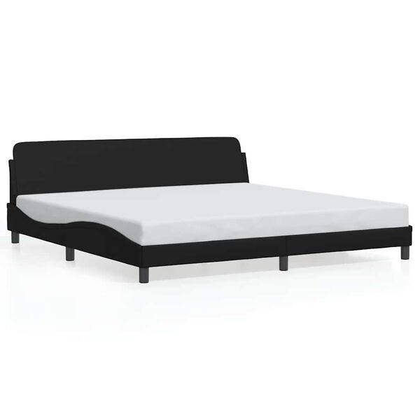 vidaXL Bed Frame "Dover" Black 193x203 cm Faux Leather