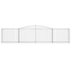 vidaXL Gabioner bågformade 25 st 400x50x80/100 cm galvaniserat järn