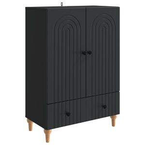 vidaXL Sideboard med l&aring;da Svart 66 x 34,5 x 95 cm Konstruerat tr&auml;