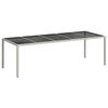 vidaXL Tr&auml;dg&aring;rdsbord vit 250x100x75 cm konstrotting och h&auml;rdat glas
