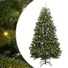 vidaXL Konstgjord julgran 300 cm 300 LED-lampor Varmvit PVC och st&aring;l