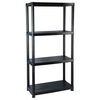 vidaXL F&ouml;rvaringshylla 4 hyllor svart 61x30,5x130 cm plast