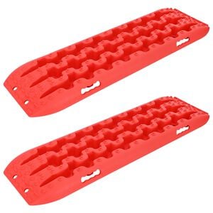 vidaXL Traktionsplatta 2 st R&ouml;d 106 x 30,5 x 7 cm F&ouml;rst&auml;rkt nylon