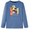 T-shirt med l&aring;nga &auml;rmar f&ouml;r barn bl&aring; melange 116