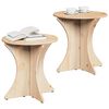 vidaXL Kaffeebord 2 pcs Naturfärg Massiv furu