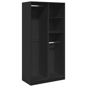 vidaXL Garderob svart 100x50x200 cm konstruerat tr&auml;