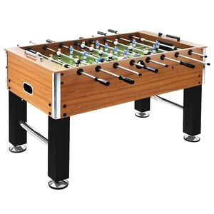 vidaXL Fotbollsbord st&aring;l 60 kg 140x74,5x87,5 cm ljusbrun och svart