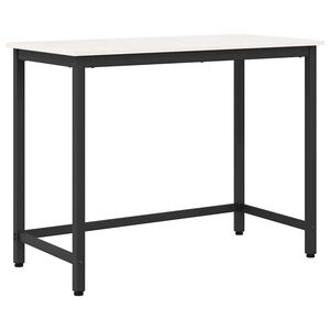 vidaXL bord Vit 100 x 50 x 77 cm Konstruerat tr&auml; och st&aring;l