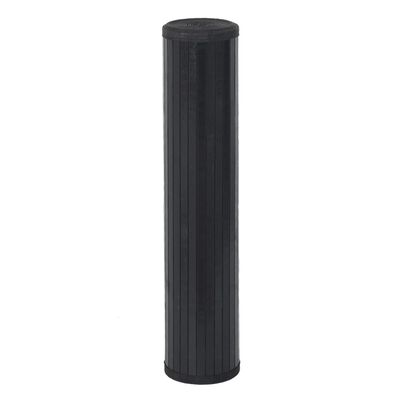 vidaXL Matta rektangulär svart 100x500 cm bambu