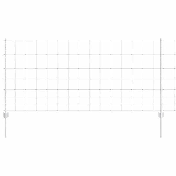 vidaXL St&auml;ngsel med stolpe Silver 1 x 25 m St&aring;l