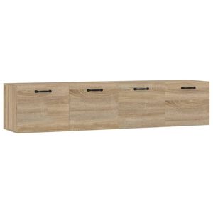vidaXL V&auml;ggsk&aring;p 2 st sonoma-ek 60x36,5x35 cm konstruerat tr&auml;