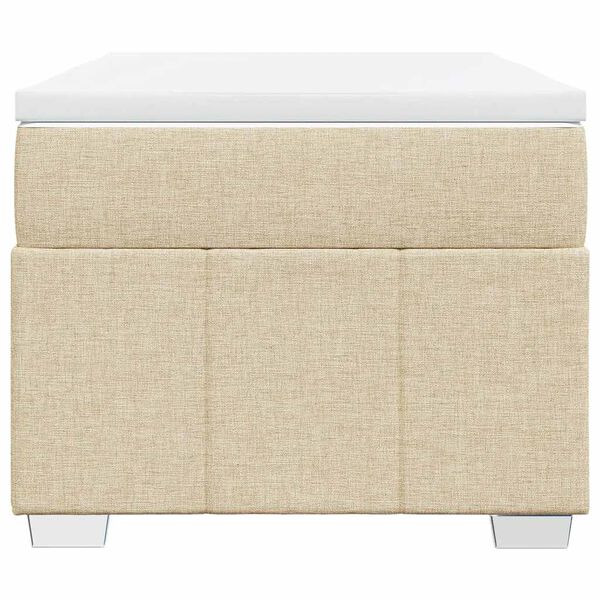 vidaXL Rams&auml;ng med madrass gr&auml;ddvit 100x200 cm tyg