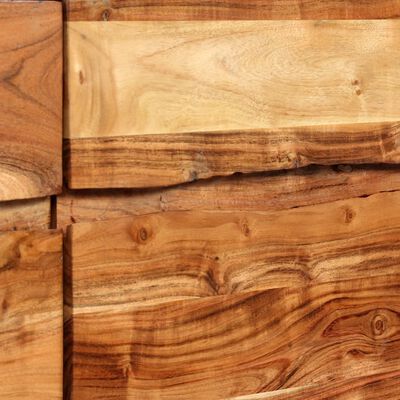 vidaXL Skänk massivt trä med snidade dörrar 160x40x75 cm