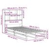 vidaXL S&auml;ng med bokhylla utan madrass vaxbrun 100x200 cm massiv tr&auml;
