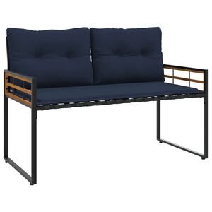 vidaXL Tr&auml;lagerssoffa 114 x 55 x 77 cm Marinbl&aring; Rektangul&auml;r