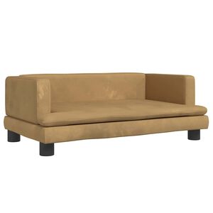 vidaXL Hundb&auml;dd brun 80x45x30 cm sammet
