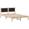 vidaXL S&auml;ngram med huvudgavel Svart 140 x 190 cm Massiv furu